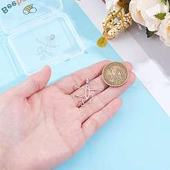 2 Stück Cabochon-Fassungen für Anhänger aus Sterlingsilber&nbsp;STER-BBC0009-46P