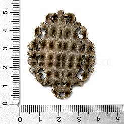 Tibetischer Stil Legierung Strass Anhänger Fassungen für Cabochon&nbsp;TIBEP-5315-AB-FF