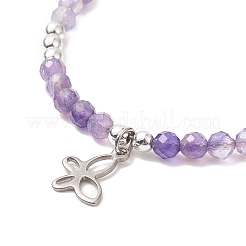 Juego de 4 pulsera con dije de mariposa de acero inoxidable 304 de 4 estilos&nbsp;BJEW-JB09319