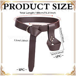 Funda de espada de cuero sintético con cinturón&nbsp;AJEW-WH0816-503KCG