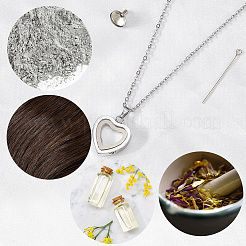 1 pezzo di collana con ciondolo a forma di cuore in acciaio inossidabile per urna portacenere&nbsp;NJEW-CN0001-17P