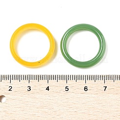 Fingerringe aus Glasimitat-Achat für Damen&nbsp;RJEW-A055-01