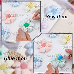 10 Stück 5 Farben Polyesterblume&nbsp;DIY-CY0002-59