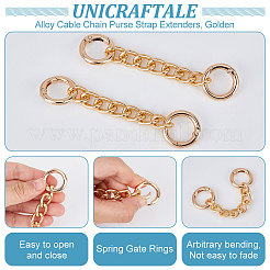 Rallonges de sangle de sac à main en chaîne de câbles en alliage&nbsp;FIND-WH0421-135G