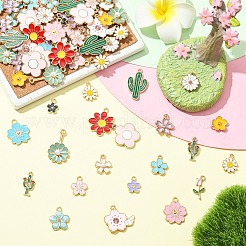 100pcs 20 Arten Legierungs-Emaille-Charms&nbsp;ENAM-YW0006-76