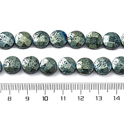 Galvanisierte natürliche Lavasteinperlenstränge&nbsp;G-A256-F01-01G