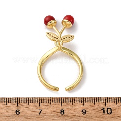 Offene Manschettenringe aus Messing mit Mikropavé-Kubikzirkonia für Damen&nbsp;RJEW-U057-18G-01
