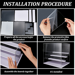 Vitrine für Minifiguren aus transparentem Kunststoff&nbsp;ODIS-WH0025-142C