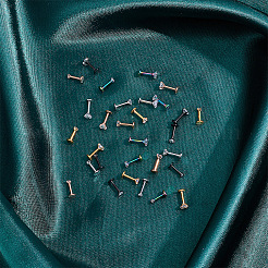 30 Stück Lippenringe in 15 Stilen mit Zirkonia&nbsp;EJEW-AN0003-65