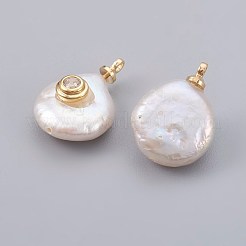 Natürliche kultivierte Süßwasserperlenanhänger&nbsp;PEAR-F008-20G