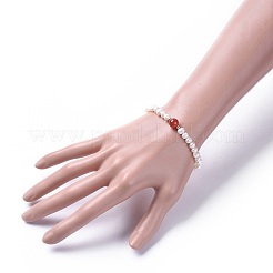 Stretch Grade Armbänder aus natürlichen Süßwasserperlen&nbsp;BJEW-JB04623-04