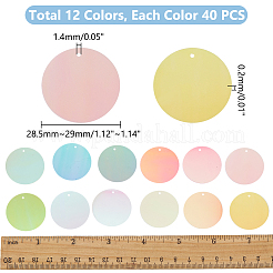 12 Beutel 12 Farben AB Farbe PVC Pailletten/Pailletten Anhänger&nbsp;PVC-WR0001-01