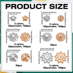 600 pz. 12 stili di tappi per perline in plastica CCB&nbsp;FIND-UN0009-97