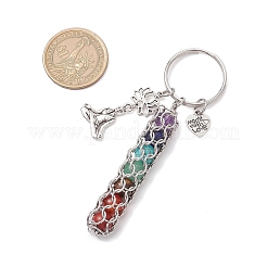 Porte-clés yoga en améthyste naturelle&nbsp;KEYC-JKC01221-02
