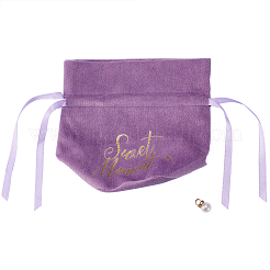 Geschenkbeutel mit Kordelzug aus Samtschmuck&nbsp;ABAG-CJC0003-03C