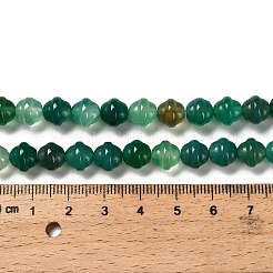 Hebras de cuentas de ágata de ónix verde natural (teñidas y calentadas)&nbsp;G-G203-02C