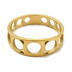 Anillos de acero inoxidable con revestimiento iónico (IP) 201&nbsp;RJEW-G278-04G