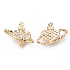 Pendentifs en laiton micro cubique zircone transparente&nbsp;KK-R116-031-NF
