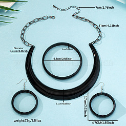 Collana in lega ad anello e orecchini pendenti e set di bracciali&nbsp;FS-WG0F4B5-01