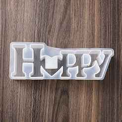 Stampi in silicone portacandele fai da te word happy&nbsp;SIL-F008-02A