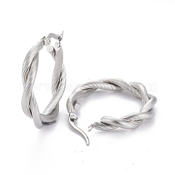 Boucle d'oreille créole en acier inoxydable 304&nbsp;EJEW-F257-18