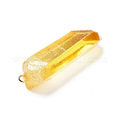 Pendentifs en quartz naturel galvanisé&nbsp;G-P315-B01-09G