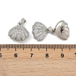 Pendentifs avec zircon cubiques à micro-pavés en laiton&nbsp;KK-F908-05P
