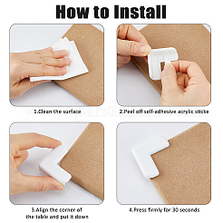 30 protector de esquinas autoadhesivo de PVC&nbsp;AJEW-FH0009-13A
