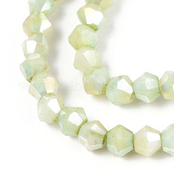 Colliers de perles de verre teintées à effet ombré&nbsp;GLAA-T025-4mm-09D