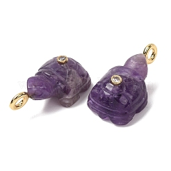 Natürliche Amethyst geschnitzte Anhänger&nbsp;G-H357-03G-09