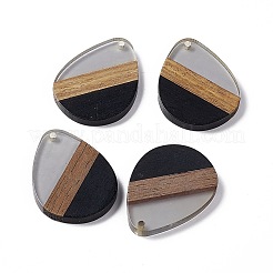 Pendentifs en résine opaque et bois de noyer&nbsp;RESI-M027-04H