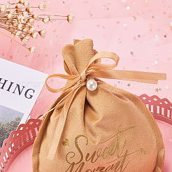Geschenkbeutel mit Kordelzug aus Samtschmuck&nbsp;ABAG-CJC0003-02B