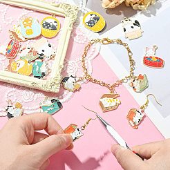 20pcs 10 colgantes de esmalte de aleación de estilo&nbsp;ENAM-SZ0004-25