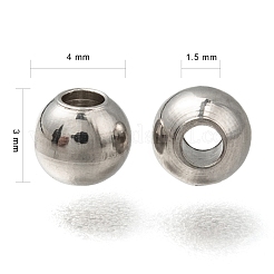 Anlaufgeschützte Abstandsperlen aus 316er Edelstahl&nbsp;STAS-G176-46P-D