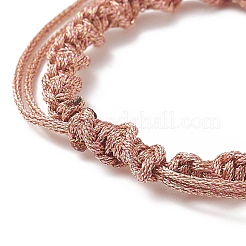 2 pièces 2 bracelets tressés en cordon de polyester de style&nbsp;AJEW-JB01144-03