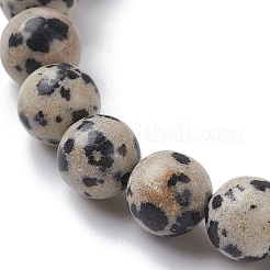Bracciali Diaspro stirata dalmatian naturale&nbsp;BJEW-JB10092-06