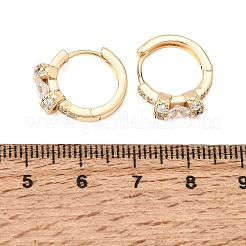 Micro ottone spianare zirconi Orecchini a cerchio&nbsp;KK-CBAD29A-05G