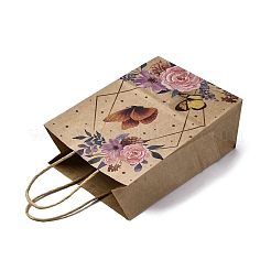 Kraftpapiertüten mit Blumen- und Schmetterlingsmuster&nbsp;CARB-F012-03A