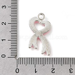 Pendentifs en alliage d'émail sur le thème du ruban de sensibilisation rose contre le cancer du sein&nbsp;ENAM-C026-01D-S