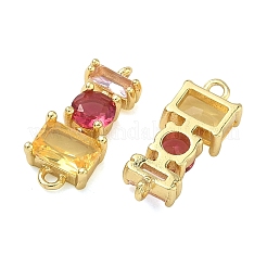 Messing Micro Pave Zirkonia Verbindungsstück Anhänger&nbsp;KK-H259-08G-01