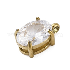 Breloques en acier inoxydable 304 micro pavé de zircones cubiques&nbsp;STAS-L022-160G-A02