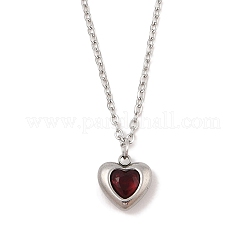 Collane e bracciali con ciondolo a forma di cuore in acciaio inossidabile 304 con micro pavé di zirconi cubici e orecchini a bottone per donna&nbsp;SJEW-C004-13P-02