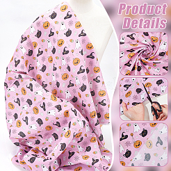 Polyester-Baumwollstoff mit Halloween-Print&nbsp;FIND-WH0152-646