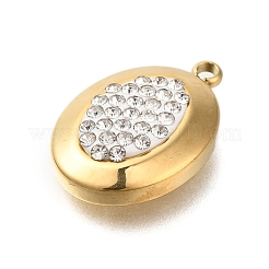 Ionenplattierung (IP) 304 Edelstahl mit Strass- und Polymer-Ton-Anhängern&nbsp;STAS-Q335-11G