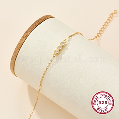 S925 bracciale in argento sterling con zirconi rotondi&nbsp;PB1196-1