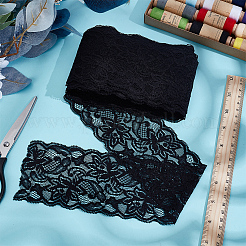 Elastischer Spitzenbesatzstoff aus Polyester mit Blumen&nbsp;DIY-WH0632-94A