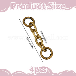 4 cadena de extensión para bolsa con cable de aluminio&nbsp;DIY-DR0002-59B