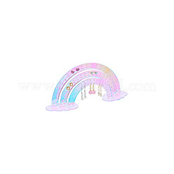 Ohrringständer aus Acryl mit Regenbogen und Wolkenlaser&nbsp;DIY-WH0570-25