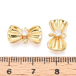 Verbindungsanhänger mit durchsichtigem Zirkonia-Pavé aus Messing&nbsp;KK-N272-12G