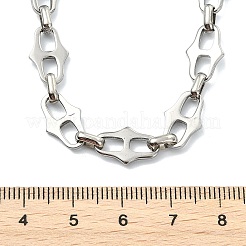 Halsketten aus ovalen Gliederketten aus Edelstahl 661&nbsp;NJEW-JN06133
